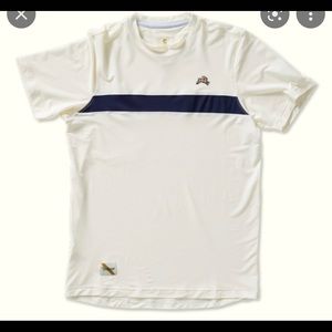Tracksmith Strata Tee Ivory/ Navy Medium
